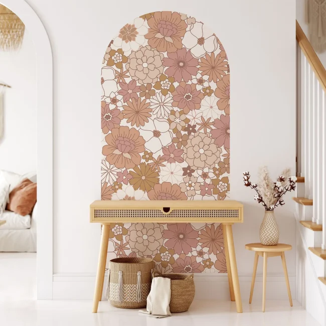 StayPlay Runaway Muursticker – Bloemenmotief, Pvc met herbruikbaar