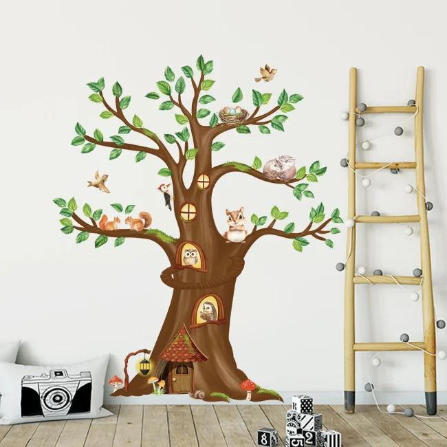 StayPlay Runaway Muursticker – Dierenmotief met zelfklevend – Serie 5