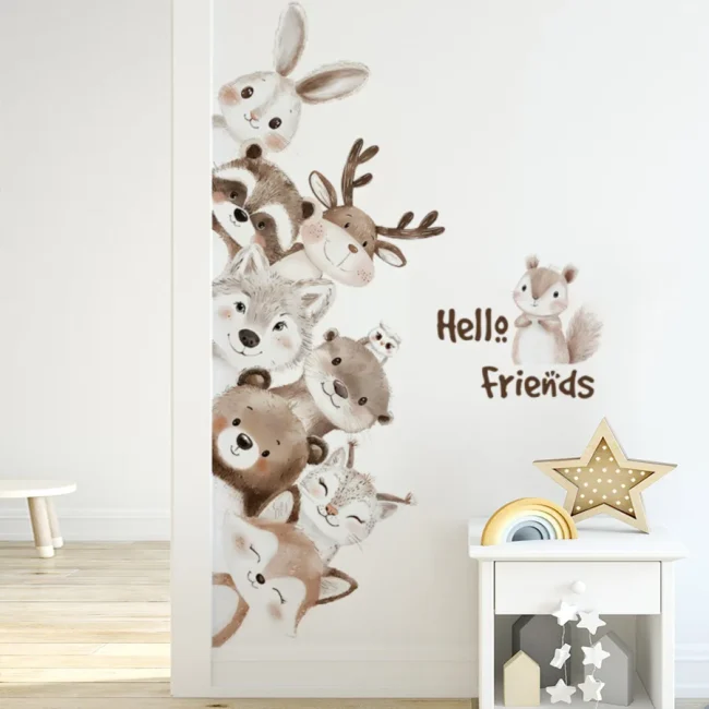StayPlay Runaway Muursticker – Dierenmotief met zelfklevend – Serie 6