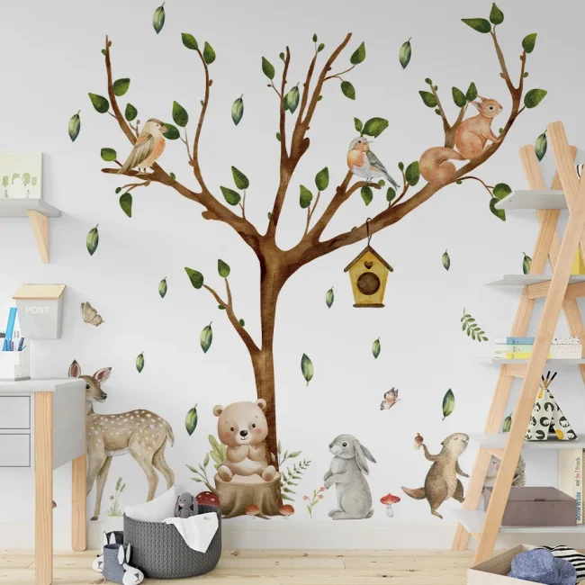 StayPlay Runaway Muursticker – Dierenmotief met zelfklevend – Serie 8