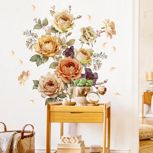 StayPlay Runaway Muursticker – Bloemenmotief met zelfklevend – Serie 3