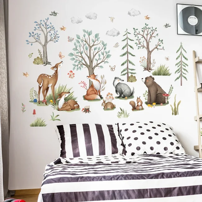 StayPlay Runaway Muursticker – Dierenmotief, Bruin – Serie 1