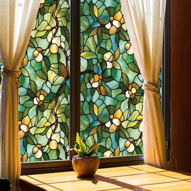 StayPlay Runaway Woonaccessoire – Bloemenmotief, Glas met zelfklevend – Serie 3