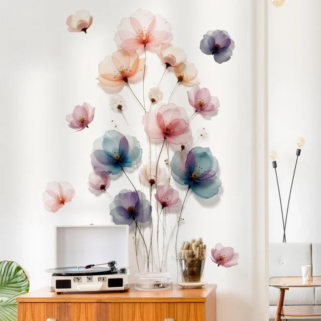 StayPlay Runaway Muursticker – Bloemenmotief met zelfklevend – Serie 6