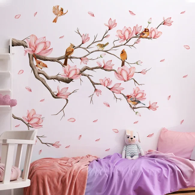 StayPlay Runaway Muursticker – Bloemenmotief – Serie 8