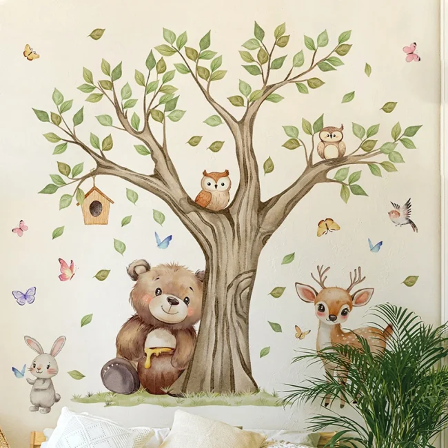 StayPlay Runaway Muursticker – Dierenmotief, Bruin – Serie 2