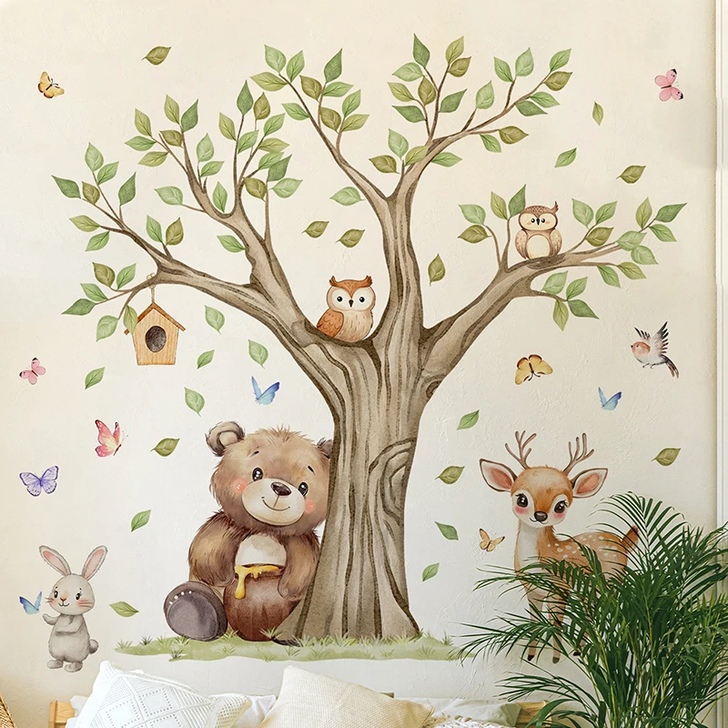 StayPlay Runaway Muursticker – Dierenmotief, Bruin – Serie 2