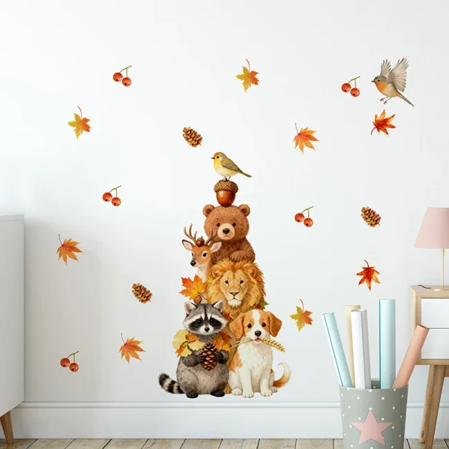 StayPlay Runaway Muursticker – Dierenmotief, Bruin – Serie 3