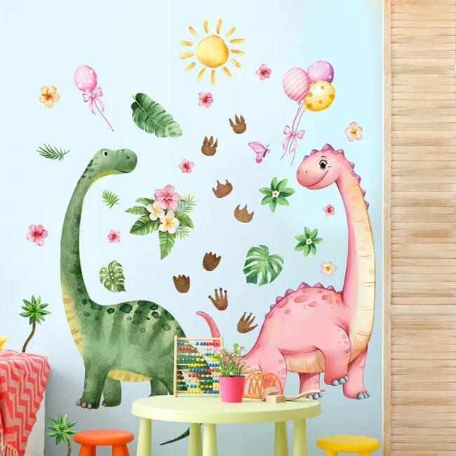 StayPlay Runaway Muursticker – Bloemenmotief – Serie 9