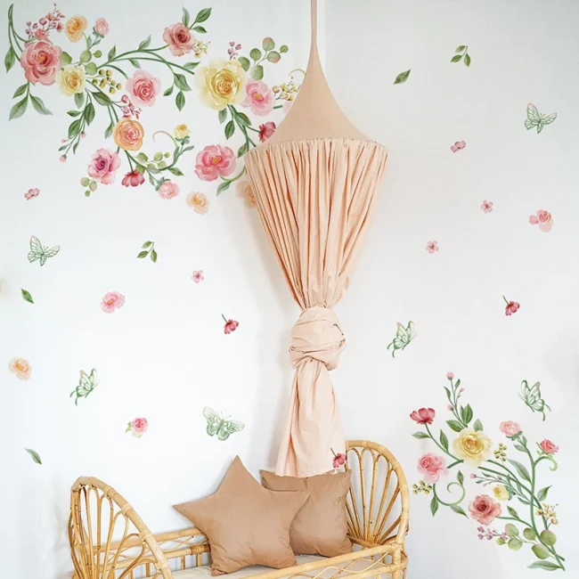 StayPlay Runaway Muursticker – Bloemenmotief – Serie 10