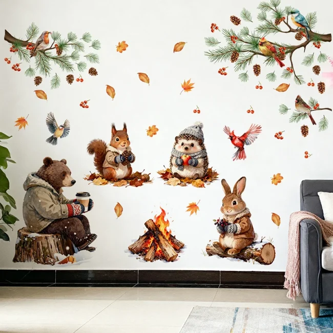 StayPlay Runaway Muursticker – Dierenmotief, Bruin – Serie 4