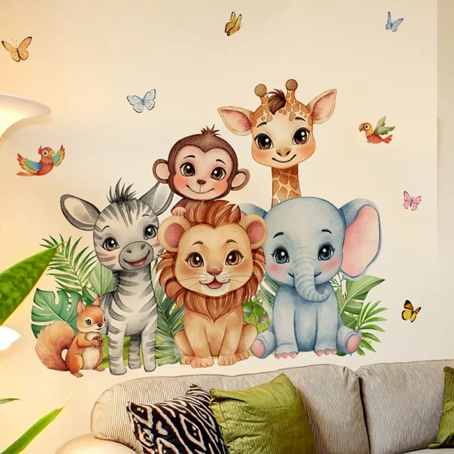 StayPlay Runaway Muursticker – Dierenmotief met zelfklevend – Serie 13