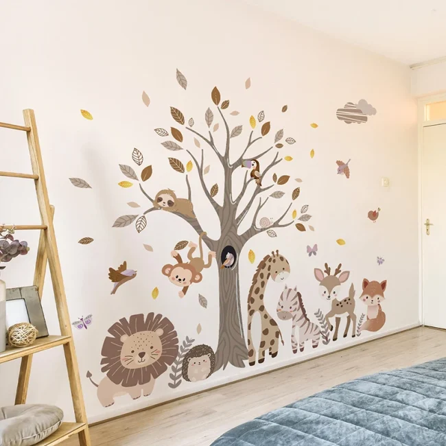 StayPlay Runaway Muursticker – Dierenmotief met zelfklevend – Serie 14