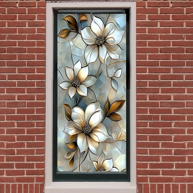 StayPlay Runaway Woonaccessoire – Bloemenmotief, Glas Wit