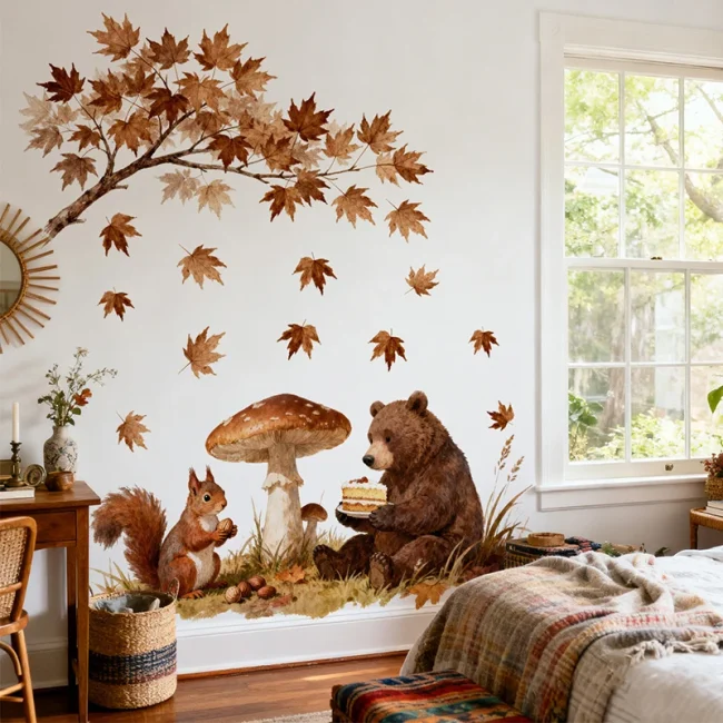 StayPlay Runaway Muursticker – Dierenmotief, Bruin – Serie 5
