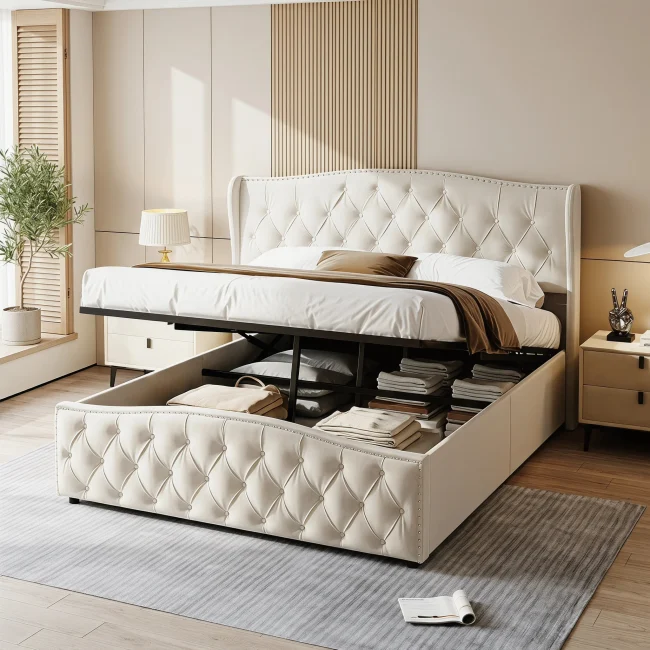 StayPlay Runaway Bedframe – Fluweel Grijs