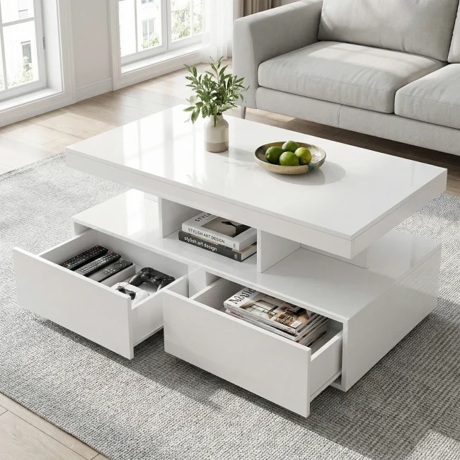StayPlay Runaway Salontafel – Wit met LED-verlichting