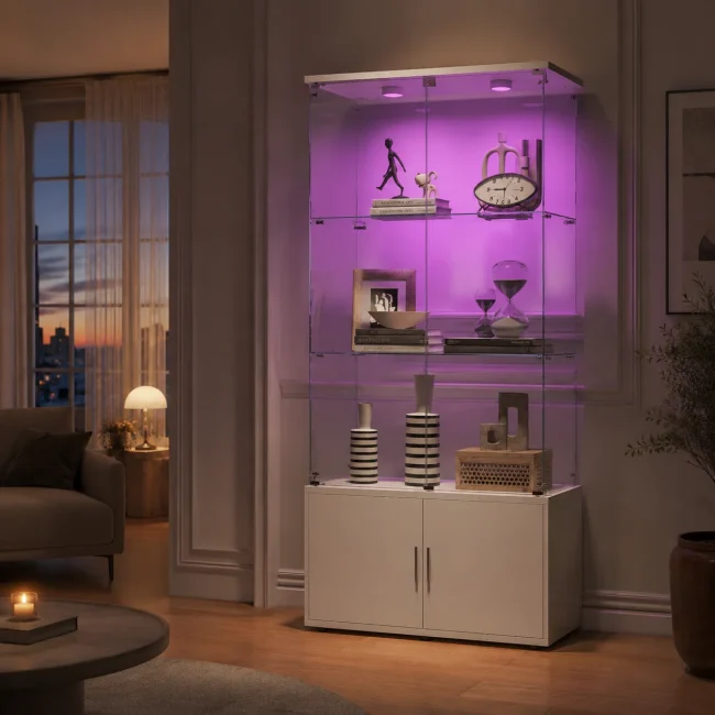 StayPlay Runaway Vitrinekast – Zwart met LED-verlichting en opbergruimte – Serie 1