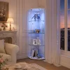 StayPlay Runaway Vitrinekast – Glas Zwart met LED-verlichting en opbergruimte