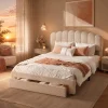 StayPlay Runaway Tweepersoonsbed – Beige met opbergruimte
