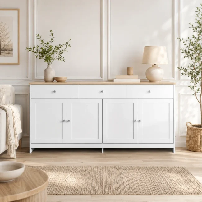 StayPlay Runaway Dressoir – Hout Wit met verstelbare planken