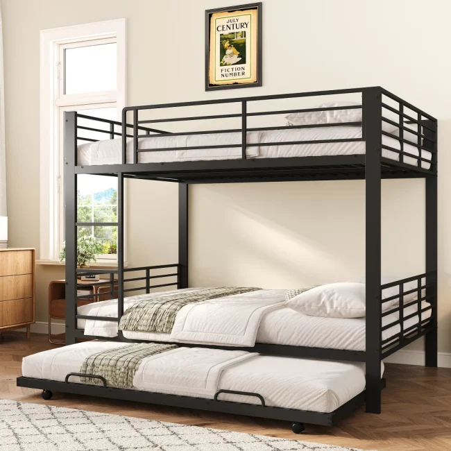StayPlay Runaway Stapelbed 140×200cm – Metalen met veiligheidsrand
