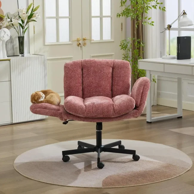 StayPlay Runaway Bureaustoel – Chenille met draaibaar ontwerp en LED-verlichting