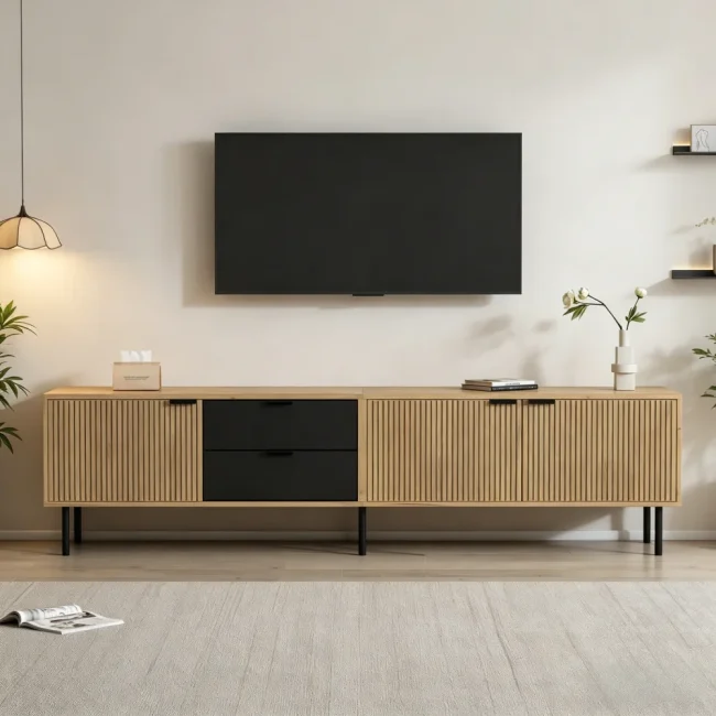 StayPlay Runaway TV-meubel 208×40×48cm met 3 laden