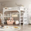 StayPlay Runaway Kinderbed – Wit met opbergruimte, veilige trap en kledingkast