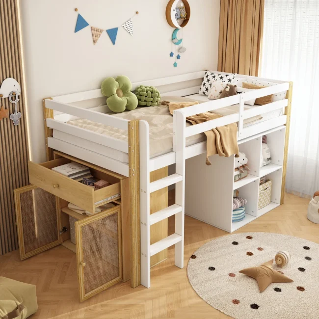 StayPlay Runaway Kinderstapelbed 90X200cm – Wit