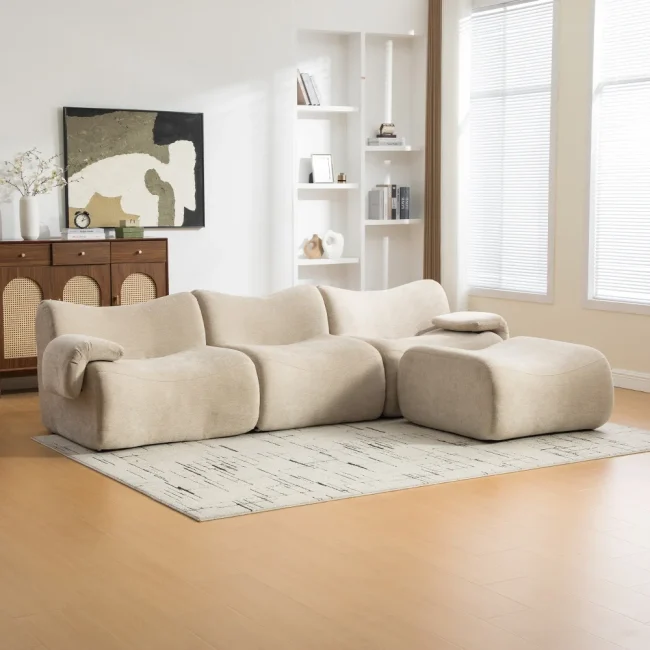 StayPlay Runaway Modulaire Bank 3-zits – Chenille met antislip onderkant en modulair ontwerp
