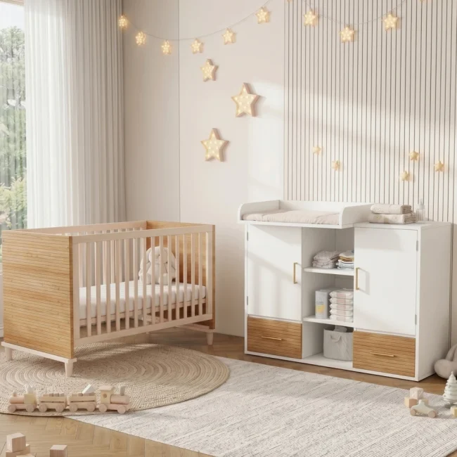 StayPlay Runaway Babybedje 114×53×92cm – Hout