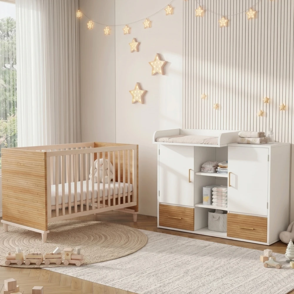 StayPlay Runaway Babybedje 114×53×92cm – Hout
