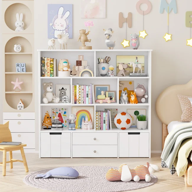 StayPlay Runaway Boekenkast 125x33x120cm met 4 laden