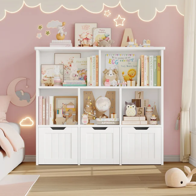 StayPlay Runaway Boekenkast 100x33x89,5cm met 3 laden