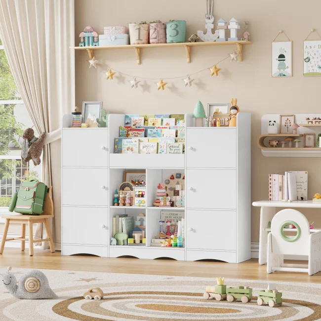 StayPlay Runaway Boekenkast 140x30x106cm met 6 deuren
