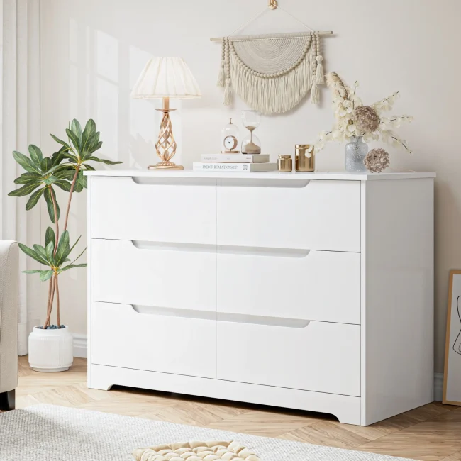 StayPlay Runaway Dressoir – Hout Wit met 6 laden