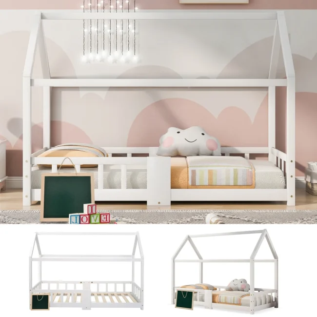 StayPlay Runaway Kinderbedje 90x200cm – Grenen met roosterdesign