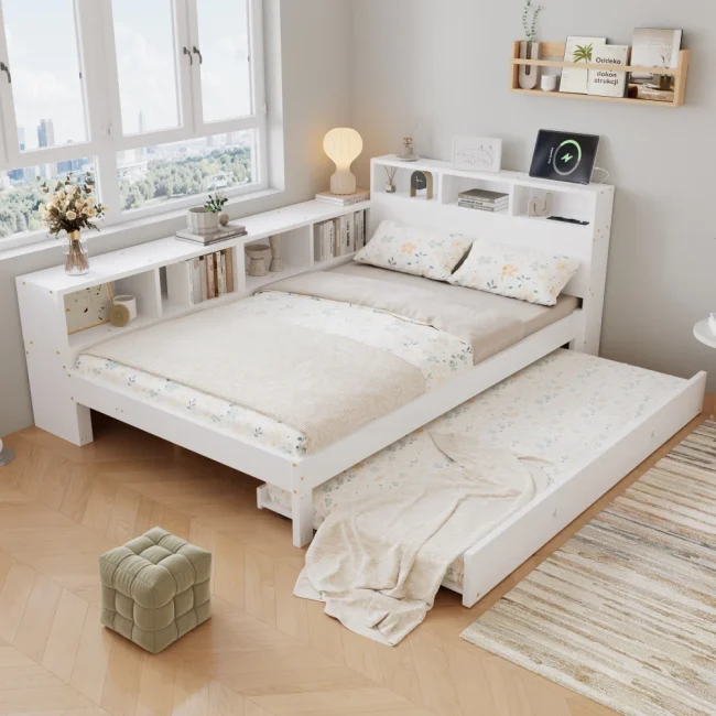 StayPlay Runaway Kinderbed 120x200cm – Hout Wit