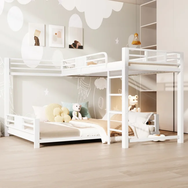 StayPlay Runaway Stapelbed 90x200cm – Metalen met L-vormig