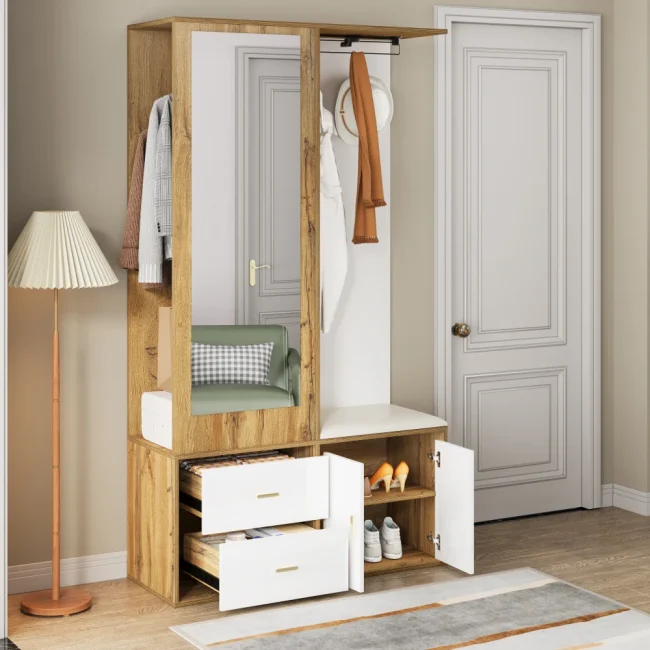 StayPlay Runaway Kledingkast – Hout Wit met LED-verlichting
