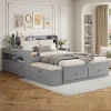 StayPlay Runaway Bed 140x200cm – Massief Hout met ingebouwd nachtkastje
