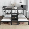 StayPlay Runaway Bed 90x200cm – Metaal Zwart met opbergruimte