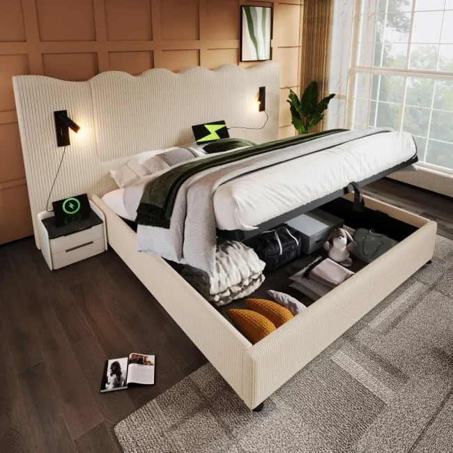 StayPlay Runaway Tweepersoonsbed met USB-oplaadpoort en opbergruimte