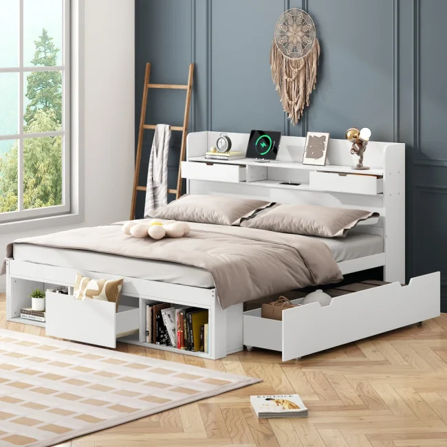 StayPlay Runaway Babybed – Wit met USB-oplaadpoort