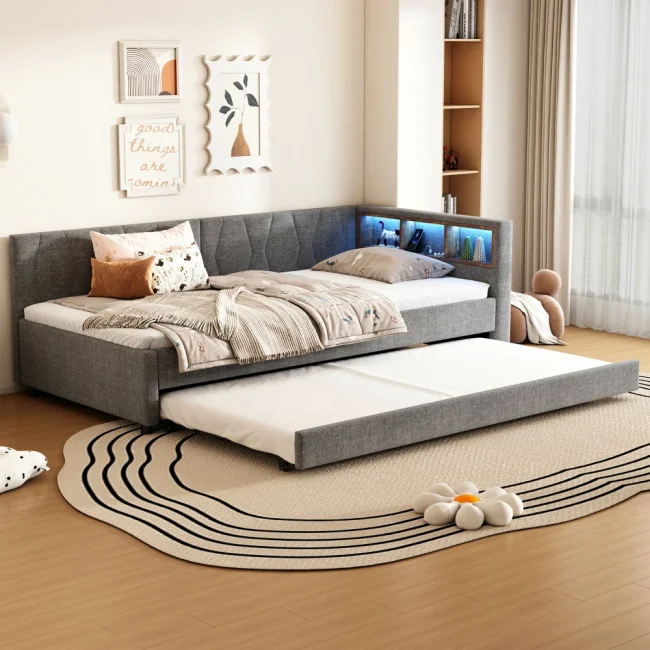StayPlay Runaway Slaapbank met LED-verlichting en opbergruimte