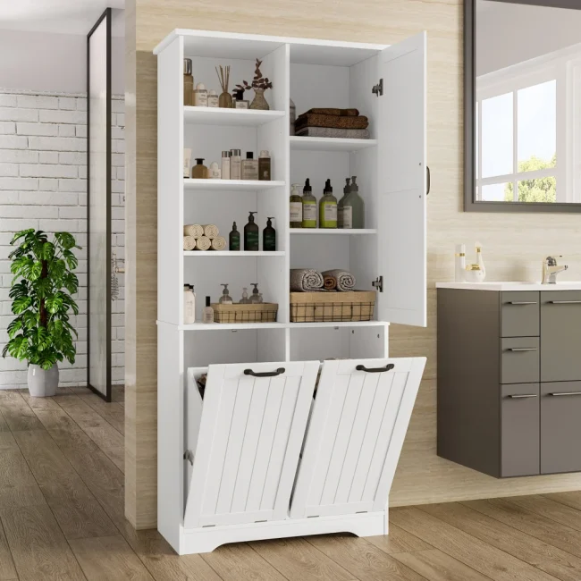 StayPlay Runaway Badkamermeubel 78x35x172cm met LED-verlichting en verstelbare planken