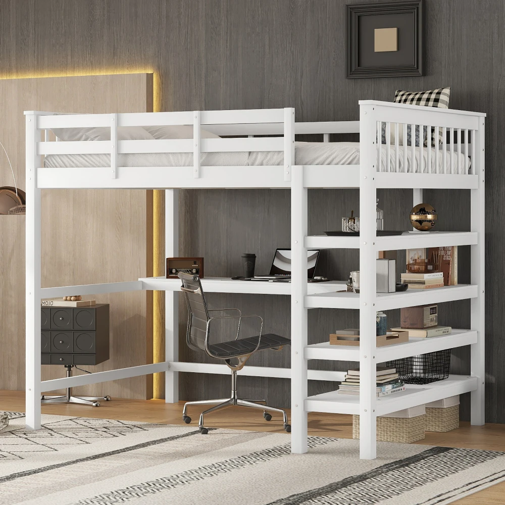 StayPlay Runaway Kinderbedje met opbergruimte en ingebouwd bureau