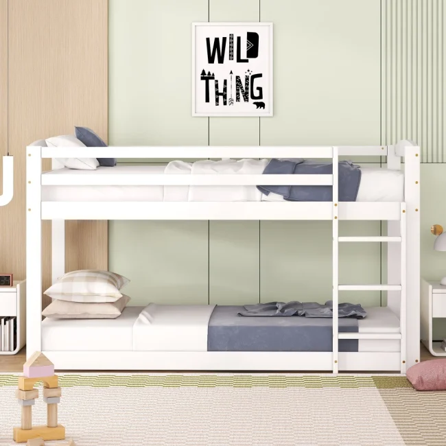 StayPlay Runaway Stapelbed 90x200cm – Massief Grenen Wit