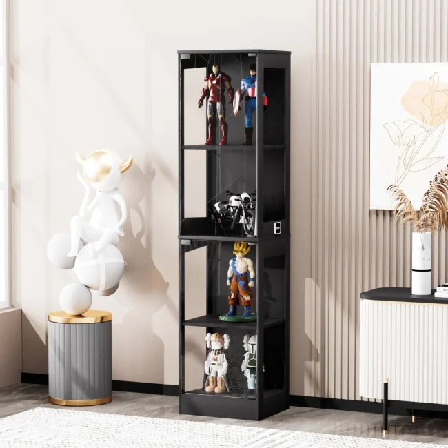 StayPlay Runaway Vitrinekast – Zwart met LED-verlichting en opbergruimte – Serie 2